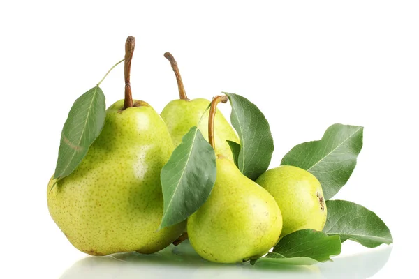 Juicy flavorful pears isolated on white — Stock Photo, Image