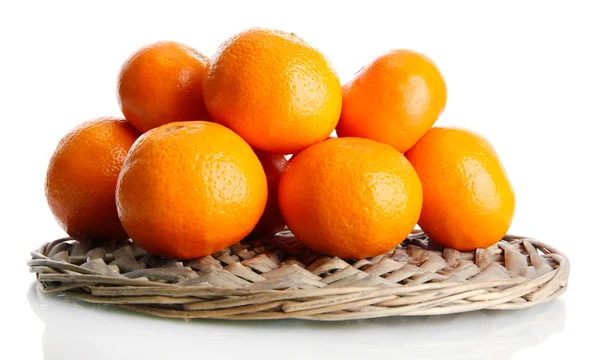 Ripe tangerines isolated on white — Stock Photo, Image