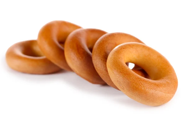 Tasty bagels, isolated on white — Stock Photo, Image