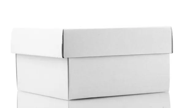 Papír doboz, elszigetelt fehér — Stock Fotó