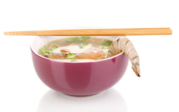 Chińska zupa na białym tle — Zdjęcie stockowe