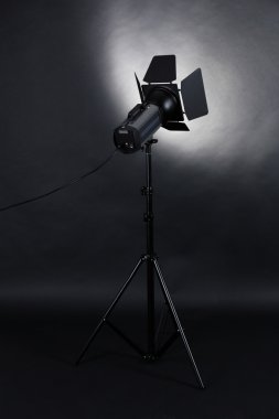 Işık ekipmanlı boş fotoğraf stüdyosu