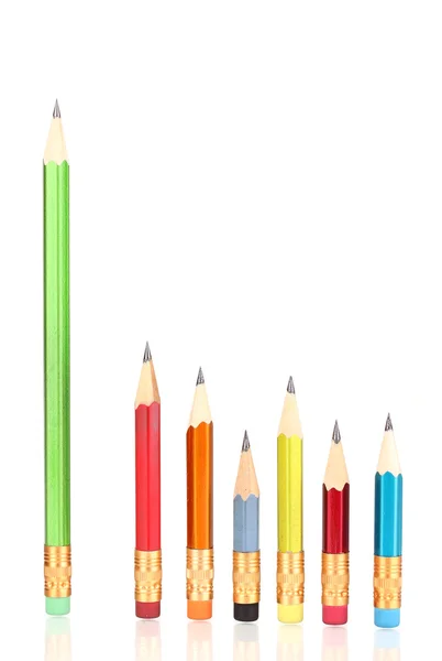 흰색으로 분리 된 납 연필 — 스톡 사진