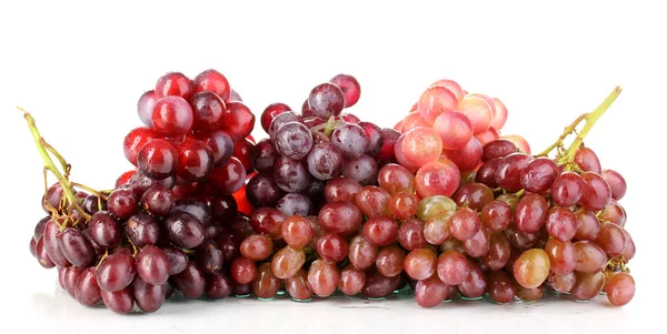 Delicious ripe grapes isolated on white — Stock Photo, Image