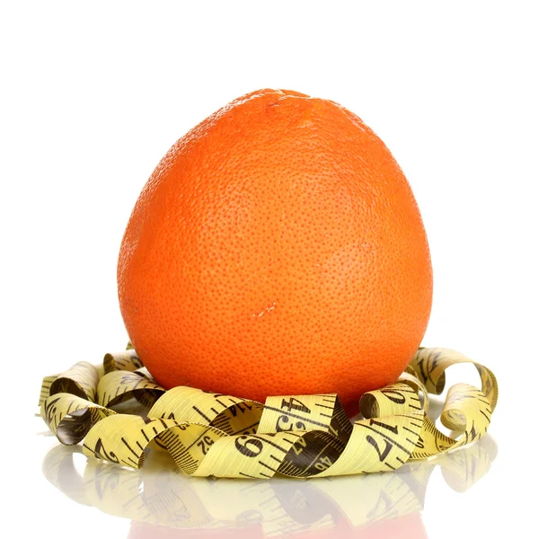 Оранжевый с измерительной лентой — стоковое фото