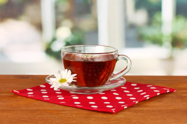 Camomile tea in cafe — Stock Photo, Image