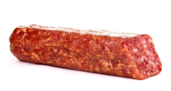 Leckere Wurst isoliert auf weiß — Stockfoto