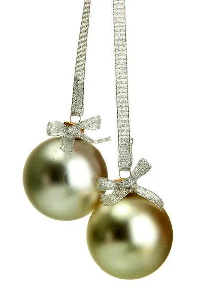 Hermosas bolas de Navidad, aisladas en blanco — Foto de Stock