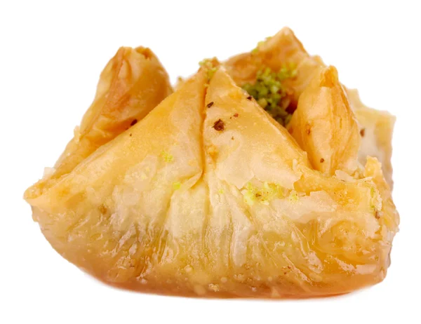 Süße Baklava isoliert auf weiß — Stockfoto