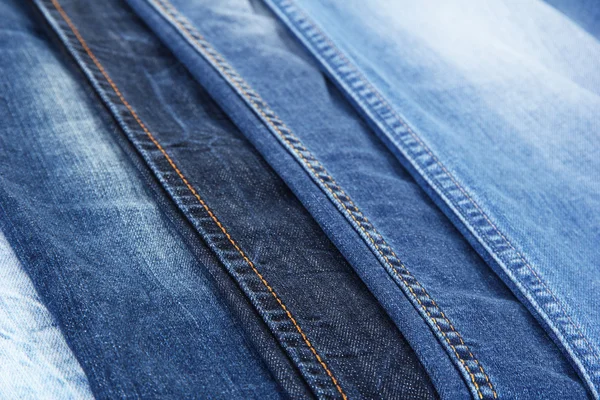 Veel jeans close-up — Stockfoto