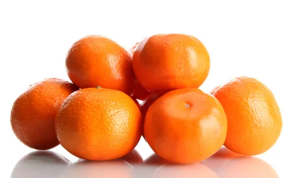 Ripe tangerines isolated on white — Stock Photo, Image