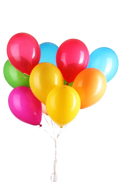 Globos de colores aislados en blanco — Foto de Stock