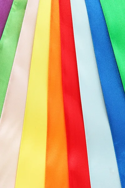 Bright silk ribbons, close up — Stock Photo, Image
