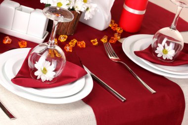 Restoran zarif Tablo ayarı