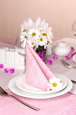 Restoran zarif Tablo ayarı