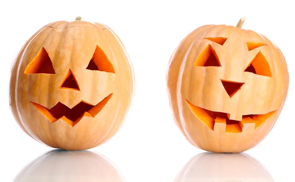 Halloween pumpkins, isolated on white — Stock Photo, Image