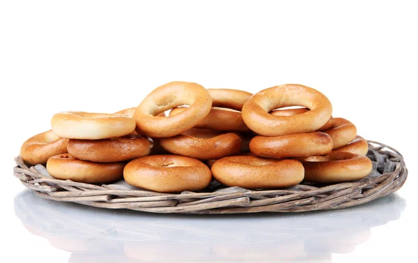 Smakelijke bagels, geïsoleerd op wit — Stockfoto