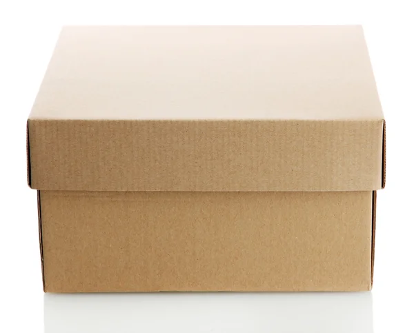 Χάρτινο κουτί, που απομονώνονται σε λευκό — Φωτογραφία Αρχείου