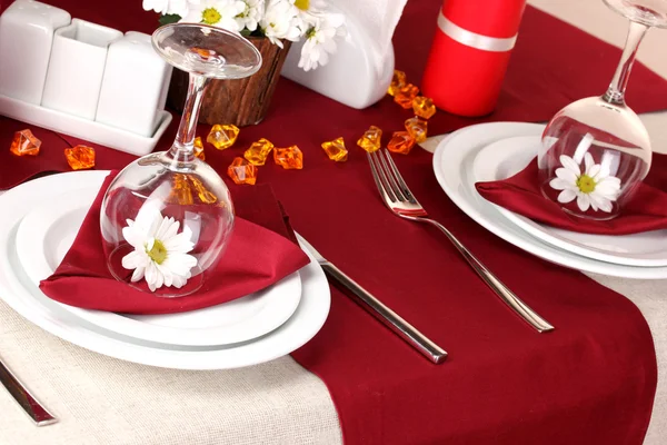Elegante Tischdekoration im Restaurant — Stockfoto