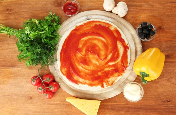 Process of making pizza — Stock Photo, Image