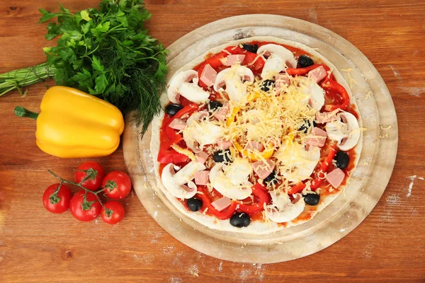 Proces van het maken van pizza — Stockfoto