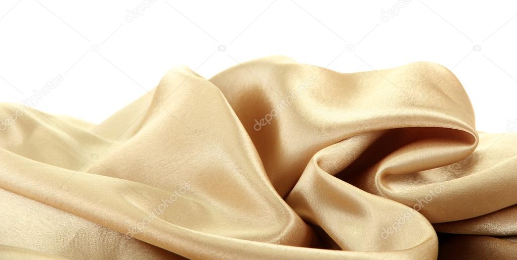 beautiful silk drape, isolated on white