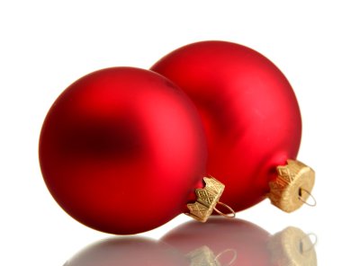 beyaz izole güzel Noel topları