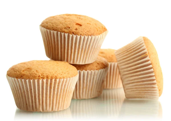 Finom muffin sütemények, elszigetelt fehér — Stock Fotó