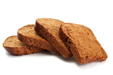 beyaz izole lezzetli dilim çavdar ekmek