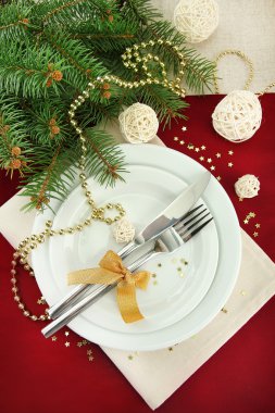 güzel Noel ayarlamak, yakın çekim