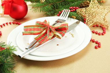 güzel Noel ayarlamak, yakın çekim