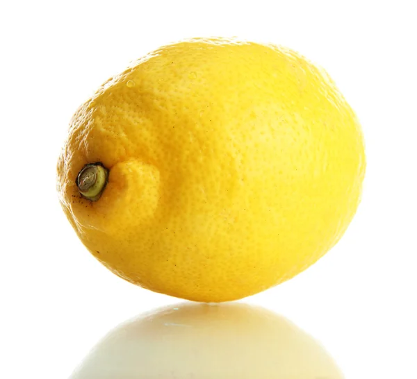 Rijp citroen geïsoleerd op wit — Stockfoto