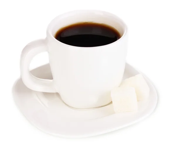 Šálek silné kávy izolovaných na bílém — Stock fotografie
