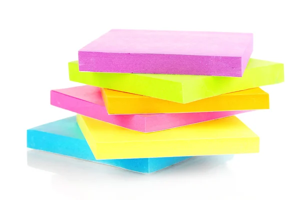 Stack of colorful Sticky Notes isolated on white — Stock Photo, Image