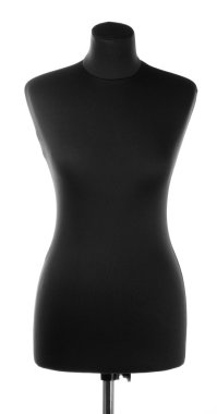 boş siyah manken üzerinde beyaz izole