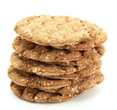 beyaz izole lezzetli crispbread