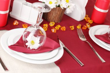 Restoran zarif Tablo ayarı