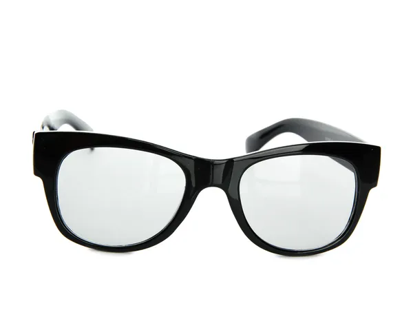 Schwarze Brille, isoliert auf weiß — Stockfoto