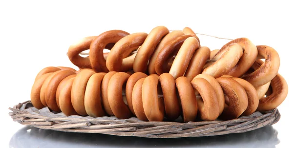 Tasty bagels, isolated on white — Stock Photo, Image