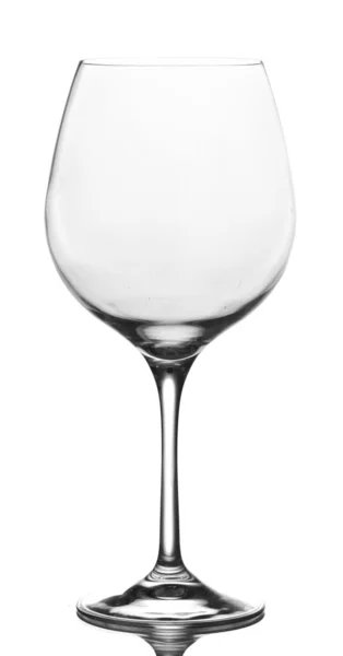 Leeg glas geïsoleerd op wit — Stockfoto