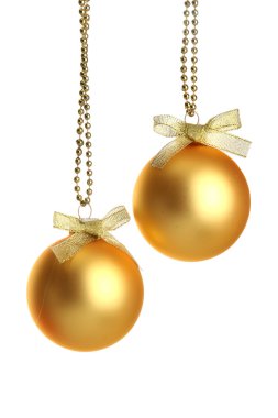 beyaz izole güzel Noel topları