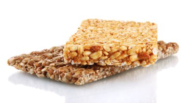 lezzetli tatlılar (kozinaki), üzerinde beyaz izole