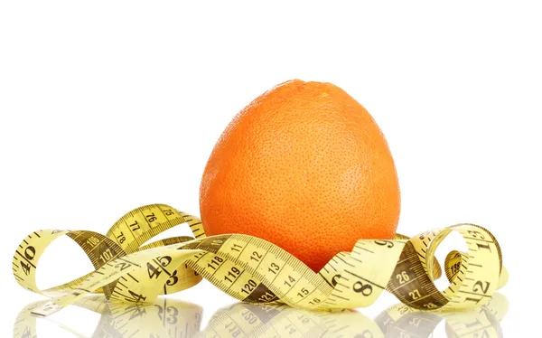 오렌지와 흰색 절연 테이프를 측정 — 스톡 사진
