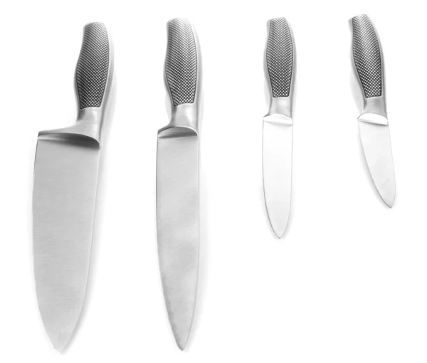 Set of knives isolated on white — Stock Photo, Image