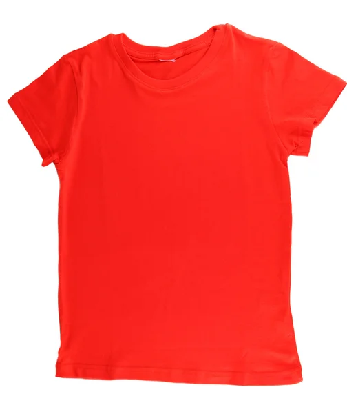 T-shirt rouge isolé sur blanc — Photo