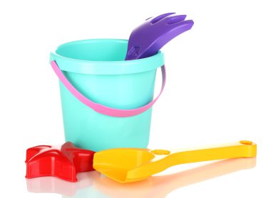 Beyaz izole çocukların plaj oyuncakları