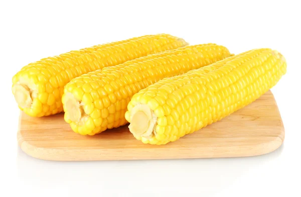 Boiled corn isolated on white — Stock Photo, Image