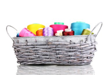 Sepette Beyaz izole parlak konu