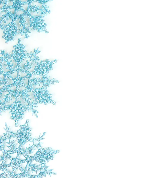 Piękne płatki śniegu na białym tle — Zdjęcie stockowe