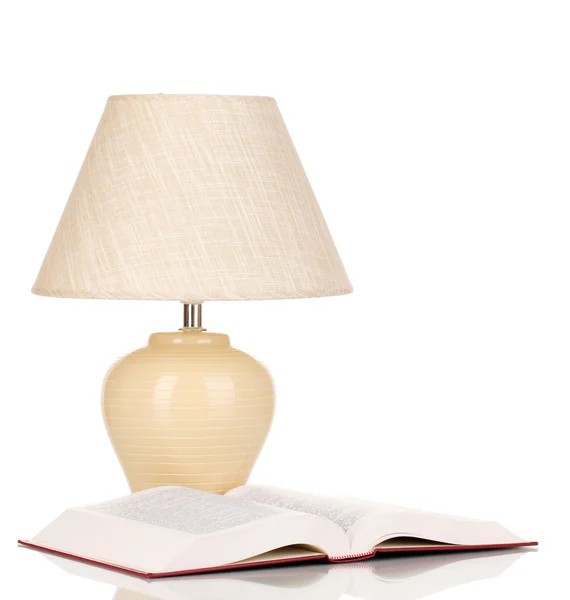 Настольная лампа на белом — стоковое фото
